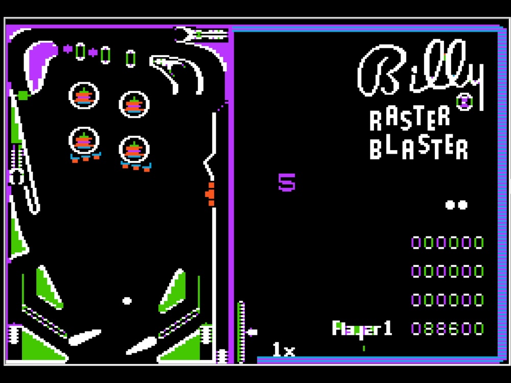 Gameplay of Raster Blaster for Apple II